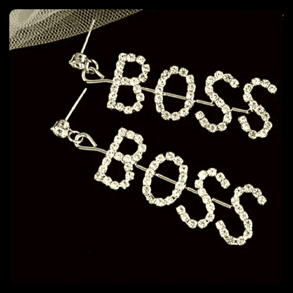 👑Crystal & Silver💋BOSS💋Earrings👑
